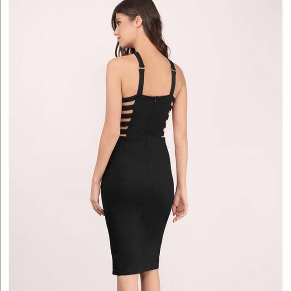 NWT Tobi sexy black cutout midi dress - Picture 3 of 7